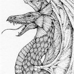 "The dragons with their tongues Might poison thy liver & lungs!"  John Skelton - A Curse on the Cat 
